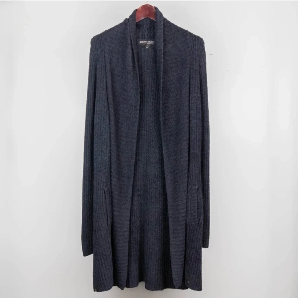 Barefoot Dreams Black Montecito Cozychic Lite Long Cardigan | Size 2X - Picture 12 of 12